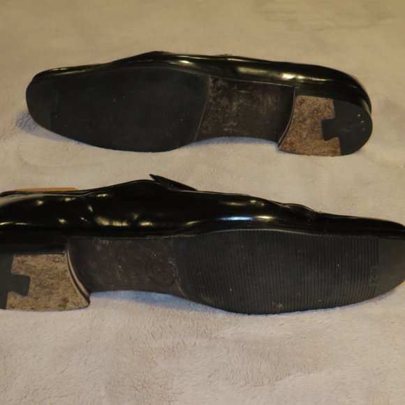 Prada Smooth Black Leather Apron Loafer Size US 13 UK 12